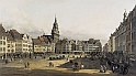 BELLOTTO BERNARDO (1721-1780) - Il Mercato vecchio in direzione della Kreuzkirche. (1751). D